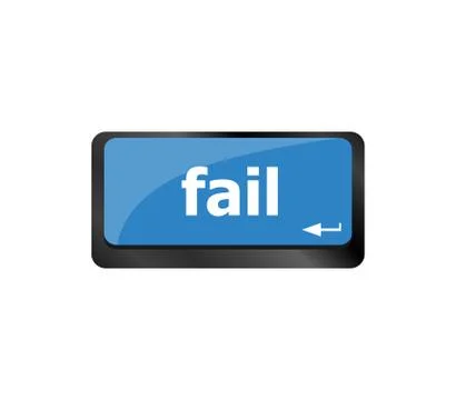 Fail concept with word on laptop computer key Stock Illustration