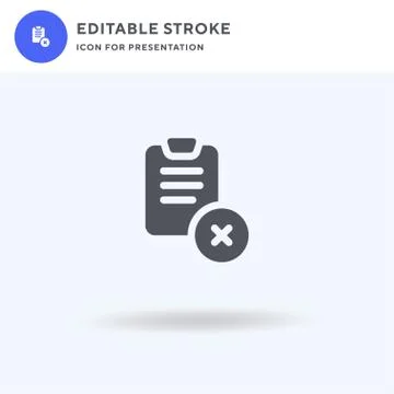 Fail icon vector, filled flat sign, solid pictogram isolated on white, logo i Stock Illustration