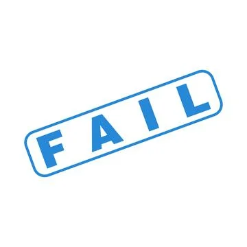 Fail Letter Rubber Stamp Template Design Stock Illustration