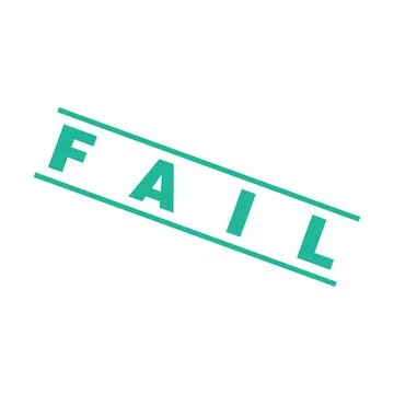 Fail Letter Rubber Stamp Template Design Stock Illustration