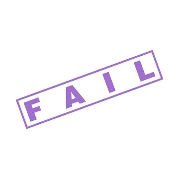 Fail Letter Rubber Stamp Template Design Stock Illustration
