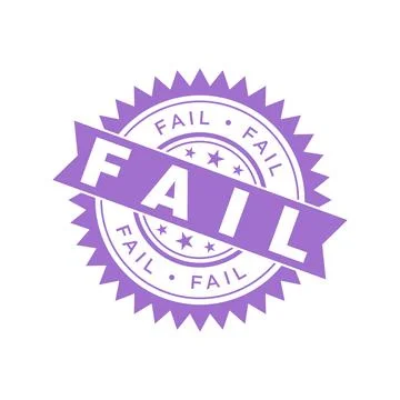 Fail Letter Rubber Stamp Template Design Illustrazione stock