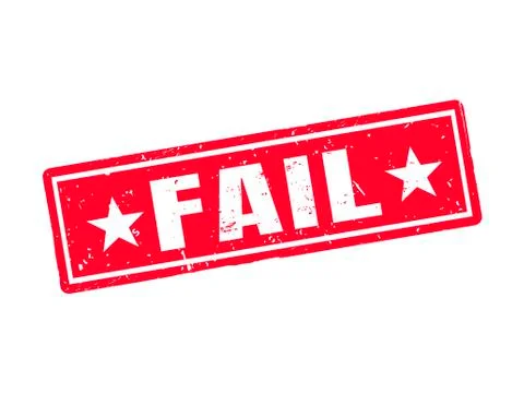Fail red stamp style Stock Illustration
