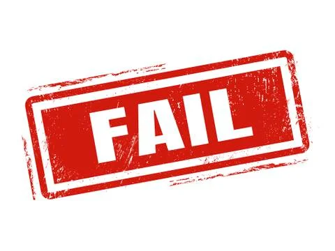 Fail red stamp style Illustrazione stock