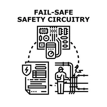 Fail safe safety circuitry design and electrical protection Stock Illustration