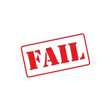 Fail sign icon in frame. Vector illustration eps 10 Stock Illustration