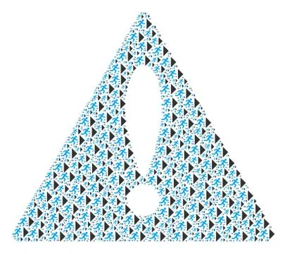 Fail Sign Pattern of Exit Direction Items Illustrazione stock