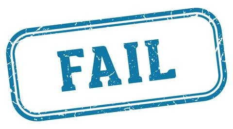 Fail stamp. fail rectangular stamp on white background Illustrazione stock