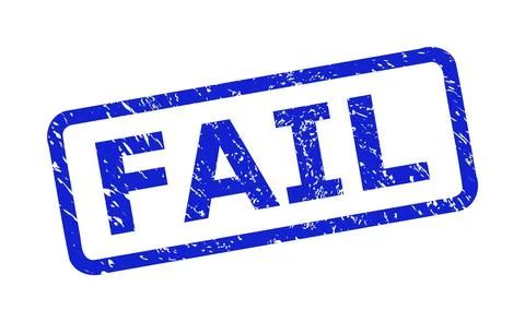 FAIL Stamp Seal with Corroded Texture and Rounded Rect Frame Illustrazione stock