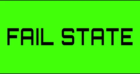 Fail state text green screen, masked glitched effect. Stock Footage 132617542