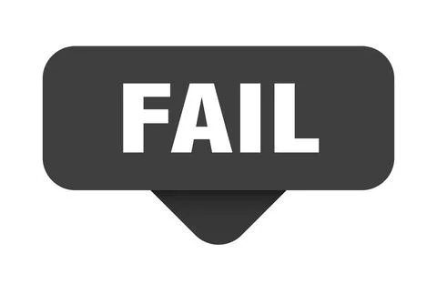 Fail sticker. fail sign on transparent background Illustrazione stock