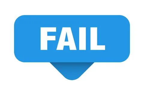 Fail sticker. fail sign on transparent background Illustrazione stock