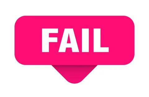Fail sticker. fail sign on transparent background Illustrazione stock