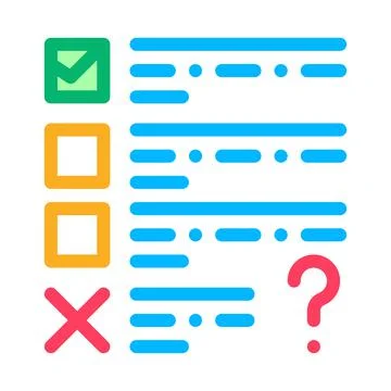 Fail task of audit color icon vector illustration 스톡 일러스트