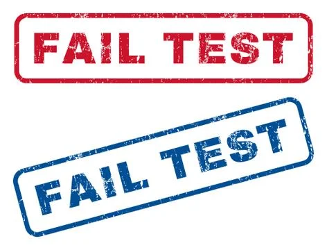 Fail Test Rubber Stamps Stock Illustration