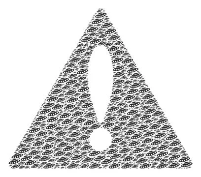 Fail Triangle Sign Collage of UFO Items Stock Illustration