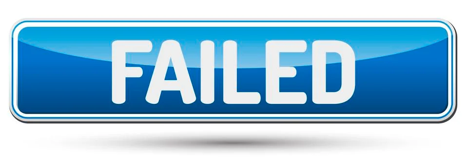 FAILED - Abstract beautiful button with text. Stock Illustration