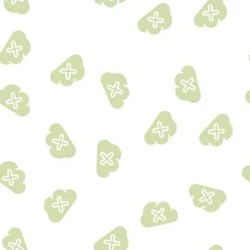 Failed access cloud storage glyph vector seamless pattern Illustrazione stock