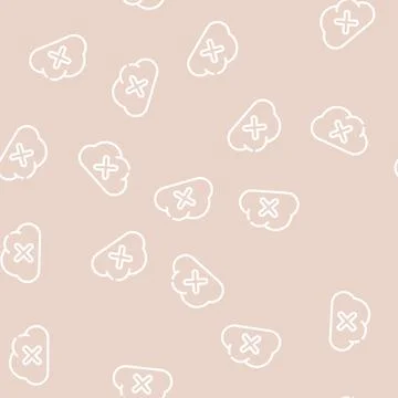 Failed access cloud storage line vector seamless pattern Stockillustratie