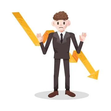 Failed businessman illustration Stock Illustration