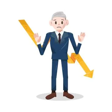 Failed businessman illustration Stock Illustration