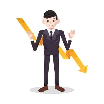 Failed businessman illustration Stock Illustration