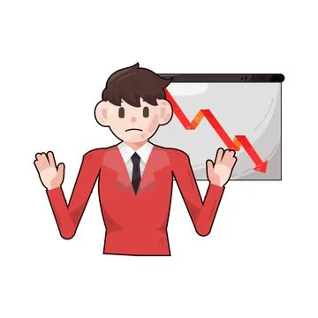 Failed businessman illustration Stock Illustration