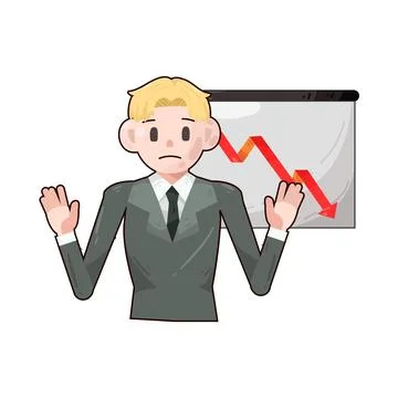 Failed businessman illustration Stock Illustration