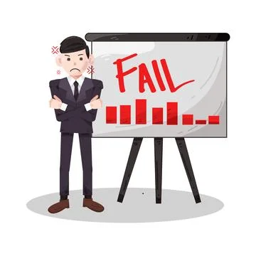 Failed businessman illustration Stock Illustration