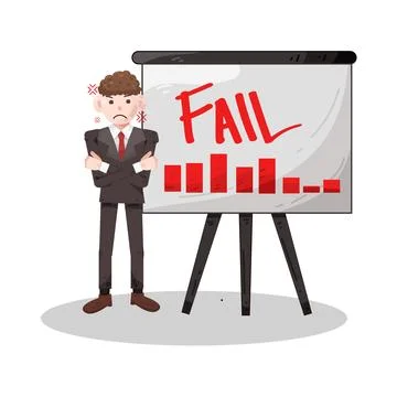 Failed businessman illustration Stock Illustration