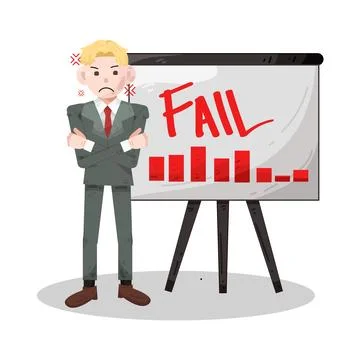 Failed businessman illustration Stock Illustration