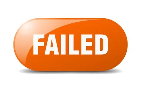Failed button. failed sign. key. push button. Stock Illustration