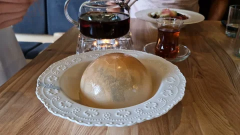 Failed to demonstrate an interesting dessert Stock Footage 243357384