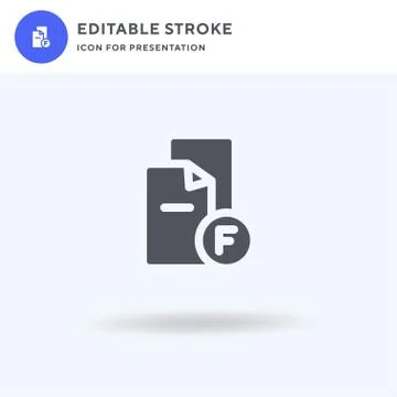 Failed icon vector, filled flat sign, solid pictogram isolated on white, logo Stock Illustration