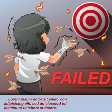 Failed. Stock Illustration