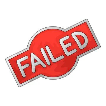 Failed illustration Stock Illustration