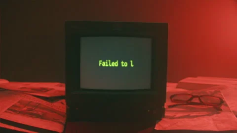 Failed To Load Television Retro Title Sequence Stock Footage 274639500