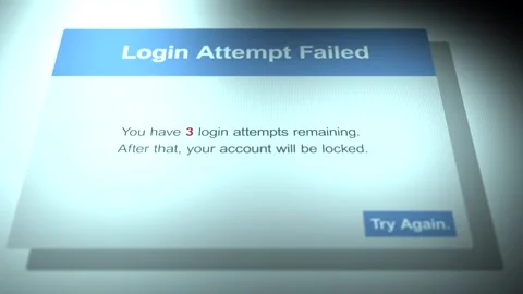A Failed Login Screen For Generic Website Stock Footage 331872407