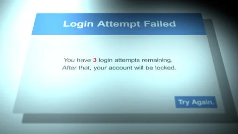 A Failed Login Screen For Generic Website 10 Illustrazione stock