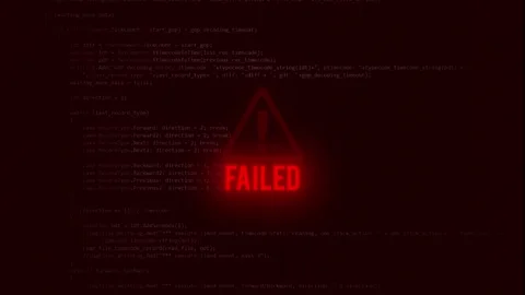Failed Message Animation System Failure Notification Stock Footage 343552932