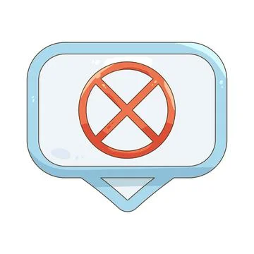 Failed message bubble Stock Illustration