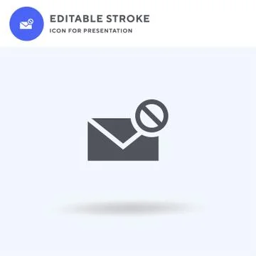 Failed Message icon vector, filled flat sign, solid pictogram isolated on white Illustrazione stock