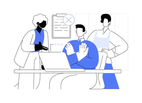 Failed negotiations abstract concept vector illustration. Stock Illustration