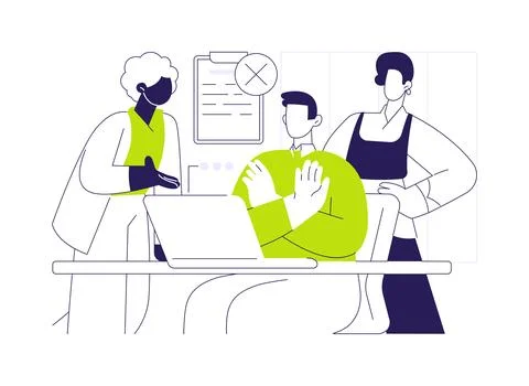 Failed negotiations abstract concept vector illustration. Stock Illustration