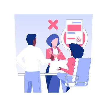 Failed negotiations isolated concept vector illustration. Stock Illustration