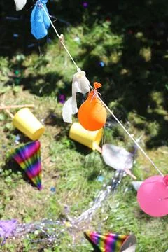 A failed outdoor party Stock Photos