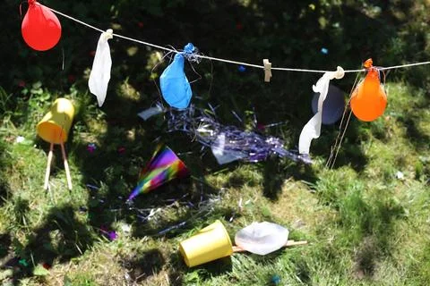 A failed outdoor party Stock-Fotos