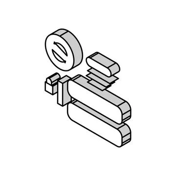 Failed password isometric icon vector illustration sign Illustrazione stock