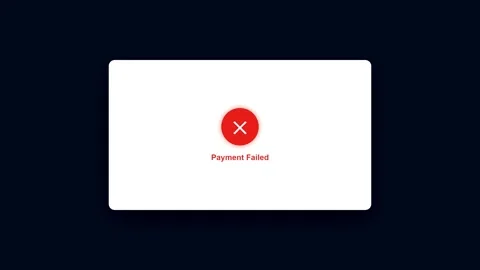 Failed payment notification appears on screen Video stock 332579760
