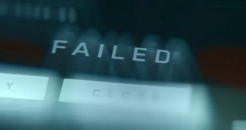 Failed to perform an operation, notification on screen Stock-Footage 310804413